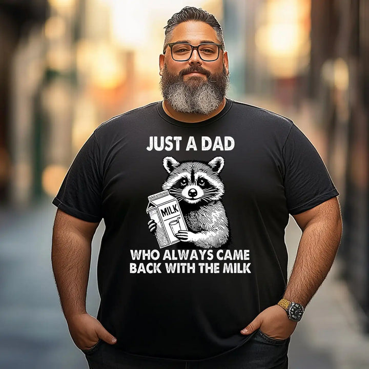 Just A Dad Men T Shirts Big and Tall Men Shirts Plus Size Short Sleeve Fashion Casual T Shirt Graphic Tee Shirts Tshirts