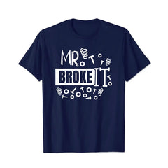 Broke It Fixed It Men T Shirts Big and Tall Men Shirts Plus Size Short Sleeve Fashion Casual T Shirt Graphic Tee Shirts Tshirts - BigTallGuys