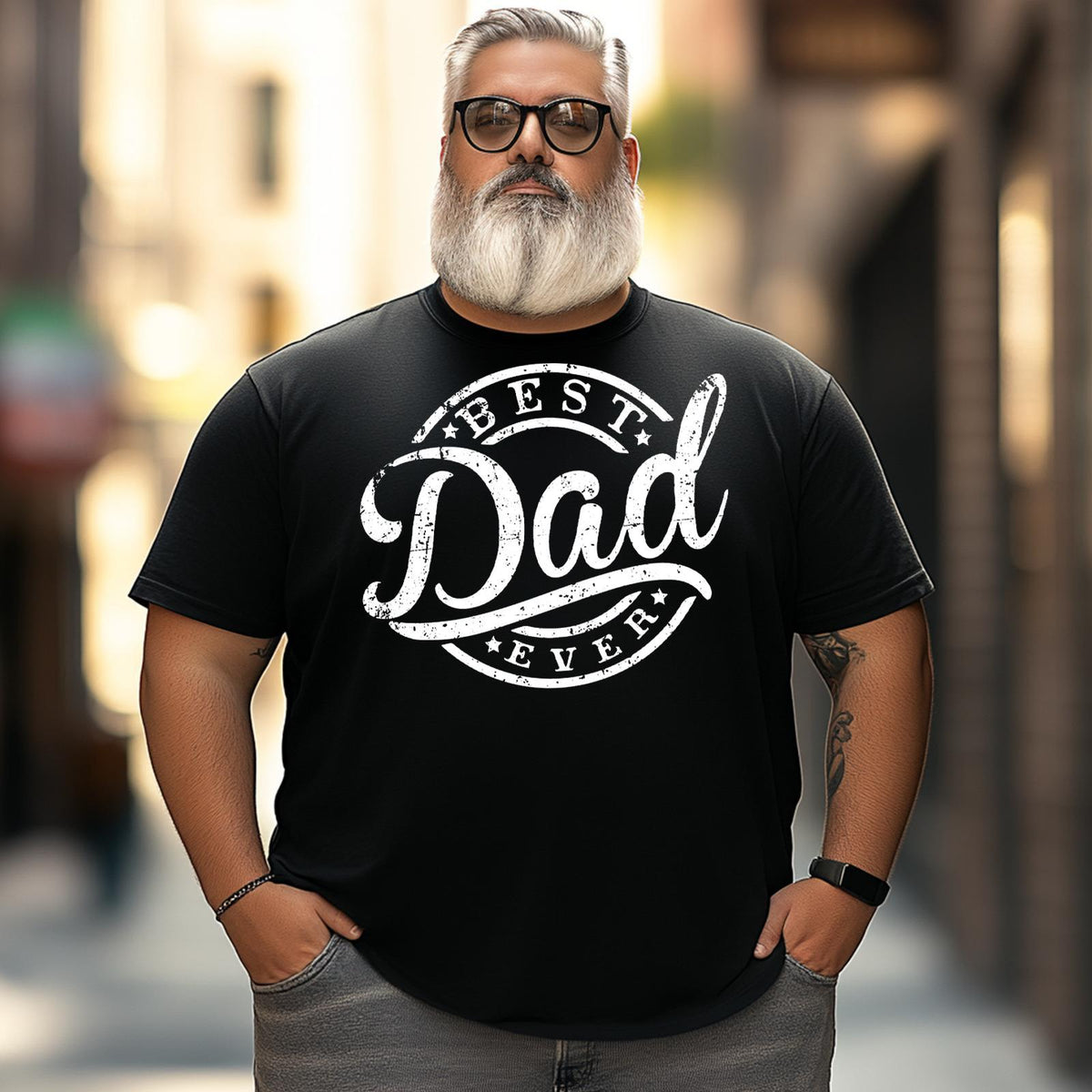 Best Dad Ever 4 Men T Shirts Big and Tall Men Shirts Plus Size Short Sleeve Fashion Casual T Shirt Graphic Tee Shirts Tshirts