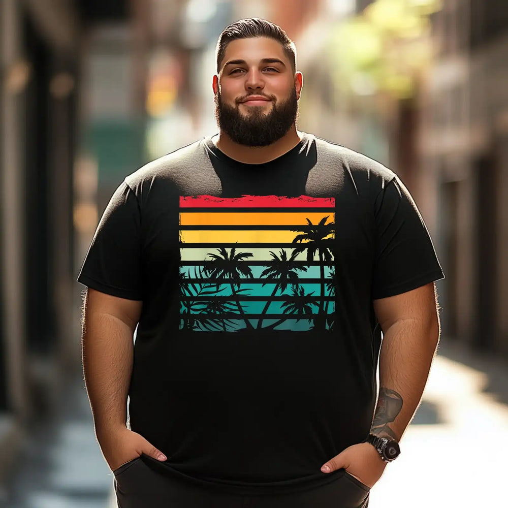 Beach Exotic Coconut Men T Shirts Big and Tall Men Shirts Plus Size Short Sleeve Fashion Casual T Shirt Graphic Tee Shirts Tshirts - BigTallGuys