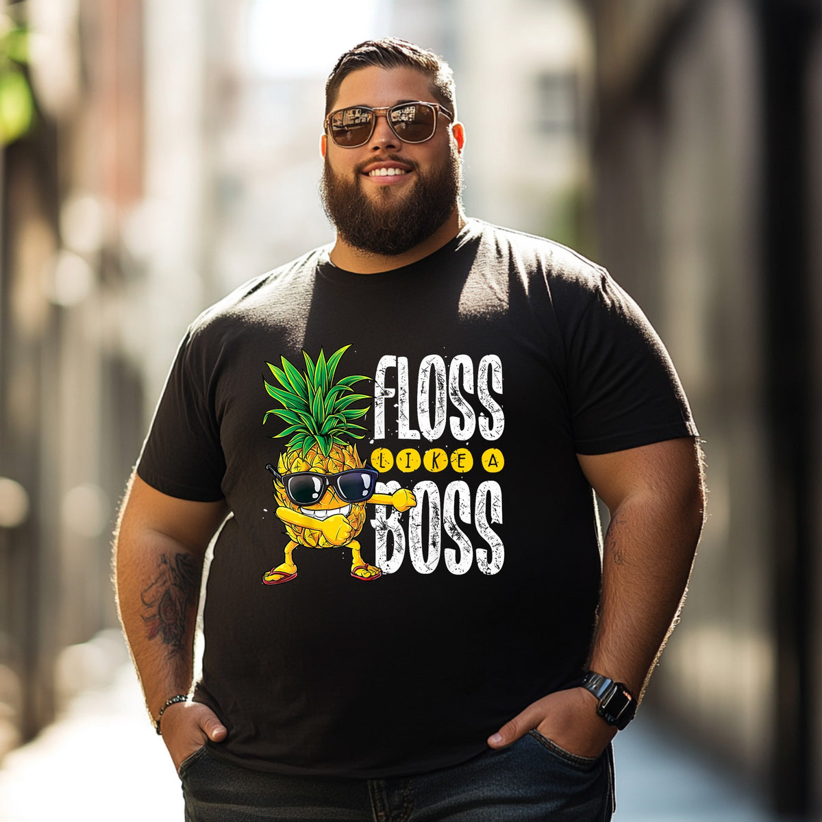 Pineapple Sunglasses 2 Men T Shirts Big and Tall Men Shirts Plus Size Short Sleeve Fashion Casual T Shirt Graphic Tee Shirts Tshirts