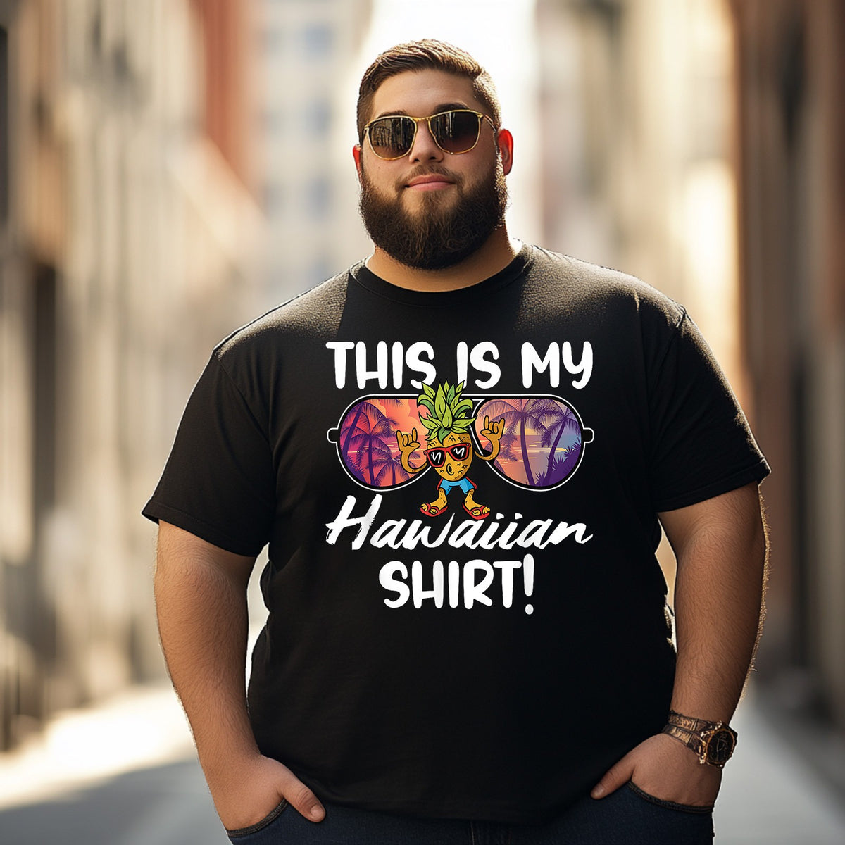 This is my Hawaiian Shirt Men T Shirts Big and Tall Men Shirts Plus Size Short Sleeve Fashion Casual T Shirt Graphic Tee Shirts Tshirts