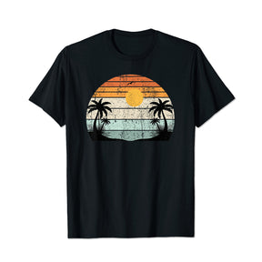 Sunshine Summer Vibes Palm Trees Beach Men T Shirts Big and Tall Men Shirts Plus Size Short Sleeve Fashion Casual T Shirt Graphic Tee Shirts Tshirts