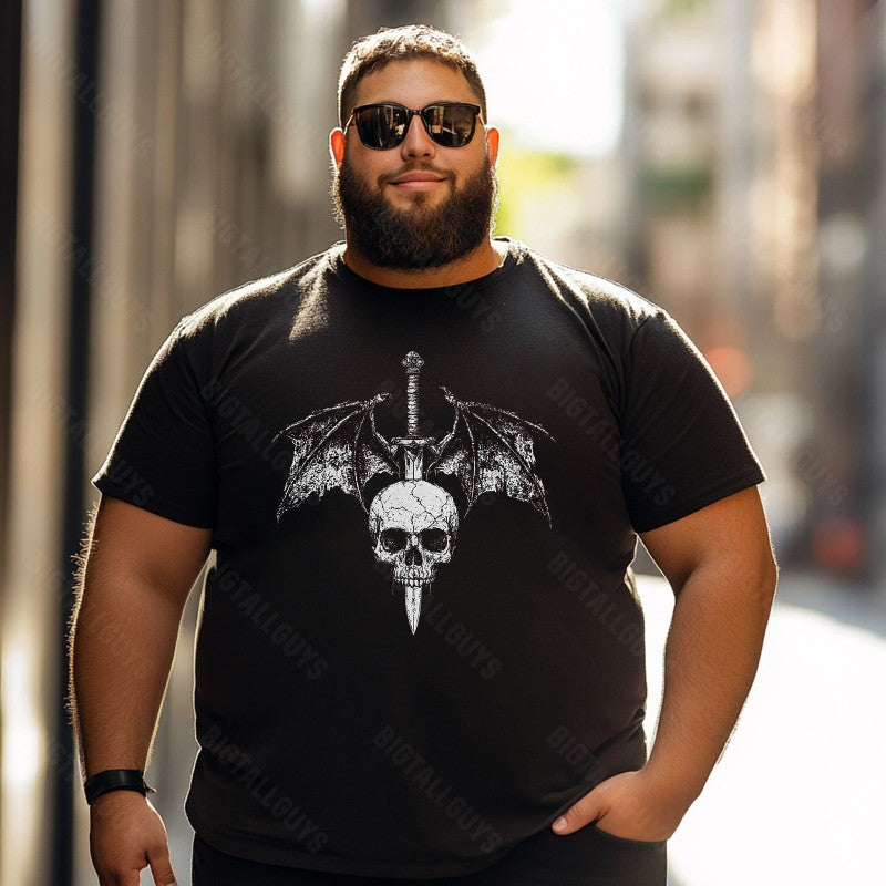 Skull Skeleton T0 5D2C 012 Men T Shirts Big and Tall Men Shirts Plus Size Short Sleeve Fashion Casual T Shirt Graphic Tee Shirts Tshirts