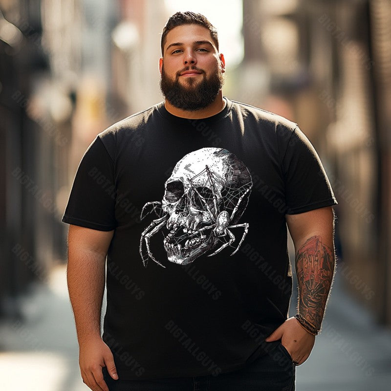 Skull Skeleton T0 5D2C 014 Men T Shirts Big and Tall Men Shirts Plus Size Short Sleeve Fashion Casual T Shirt Graphic Tee Shirts Tshirts