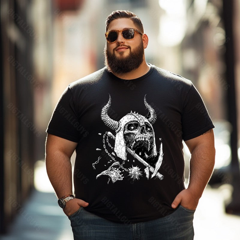 Skull Skeleton T0 5D2C 032 Men T Shirts Big and Tall Men Shirts Plus Size Short Sleeve Fashion Casual T Shirt Graphic Tee Shirts Tshirts