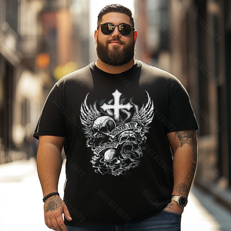 Skull Skeleton T0 5D2C 034 Men T Shirts Big and Tall Men Shirts Plus Size Short Sleeve Fashion Casual T Shirt Graphic Tee Shirts Tshirts