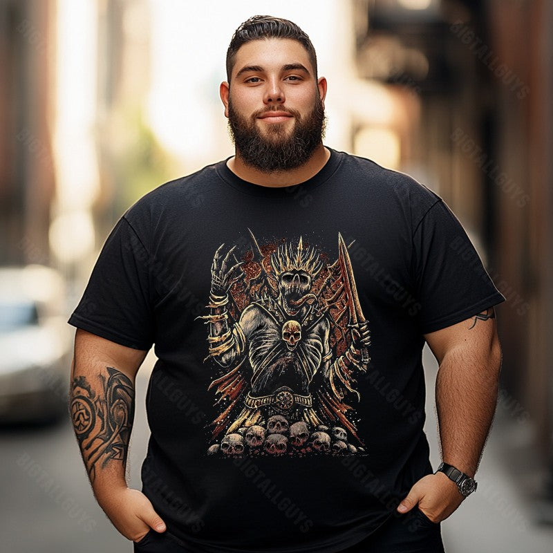 Skull Skeleton T0 5D2C 035 Men T Shirts Big and Tall Men Shirts Plus Size Short Sleeve Fashion Casual T Shirt Graphic Tee Shirts Tshirts