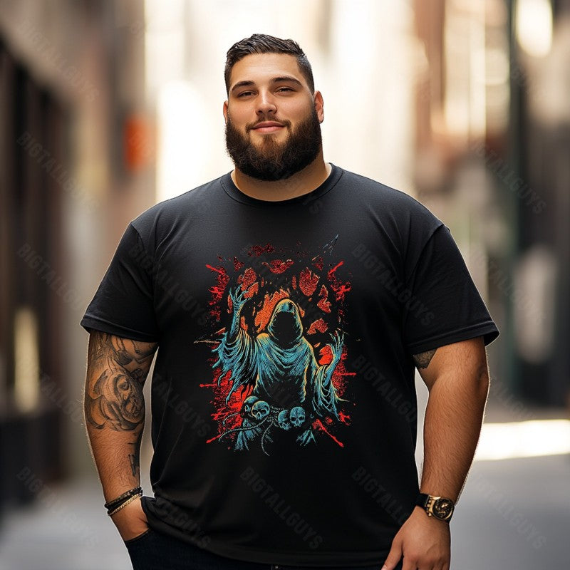 Skull Skeleton T0 5D2C 037 Men T Shirts Big and Tall Men Shirts Plus Size Short Sleeve Fashion Casual T Shirt Graphic Tee Shirts Tshirts