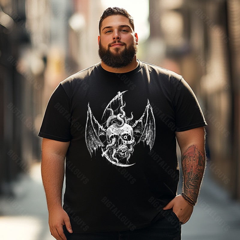 Skull Skeleton T0 5D2C 038 Men T Shirts Big and Tall Men Shirts Plus Size Short Sleeve Fashion Casual T Shirt Graphic Tee Shirts Tshirts