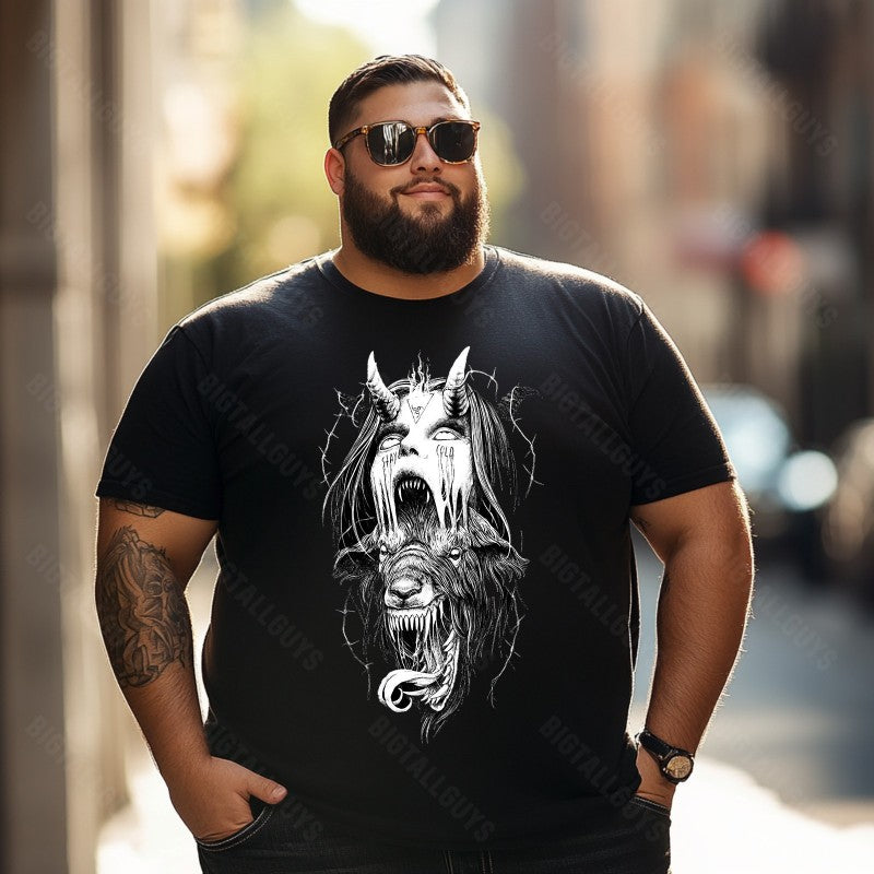 Skull Skeleton T0 5D2C 041 Men T Shirts Big and Tall Men Shirts Plus Size Short Sleeve Fashion Casual T Shirt Graphic Tee Shirts Tshirts