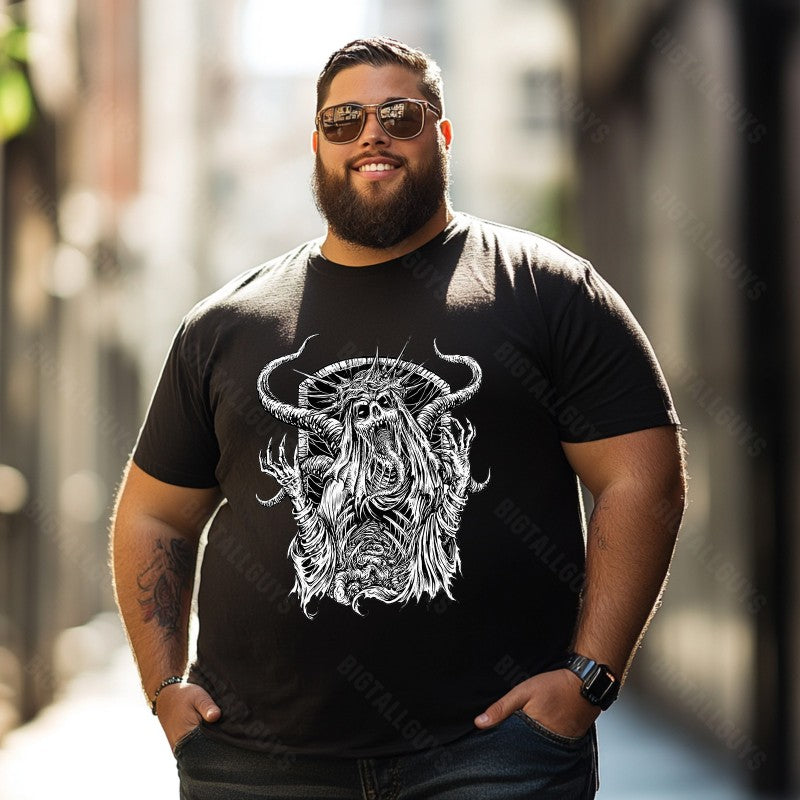 Skull Skeleton T0 5D2C 042 Men T Shirts Big and Tall Men Shirts Plus Size Short Sleeve Fashion Casual T Shirt Graphic Tee Shirts Tshirts