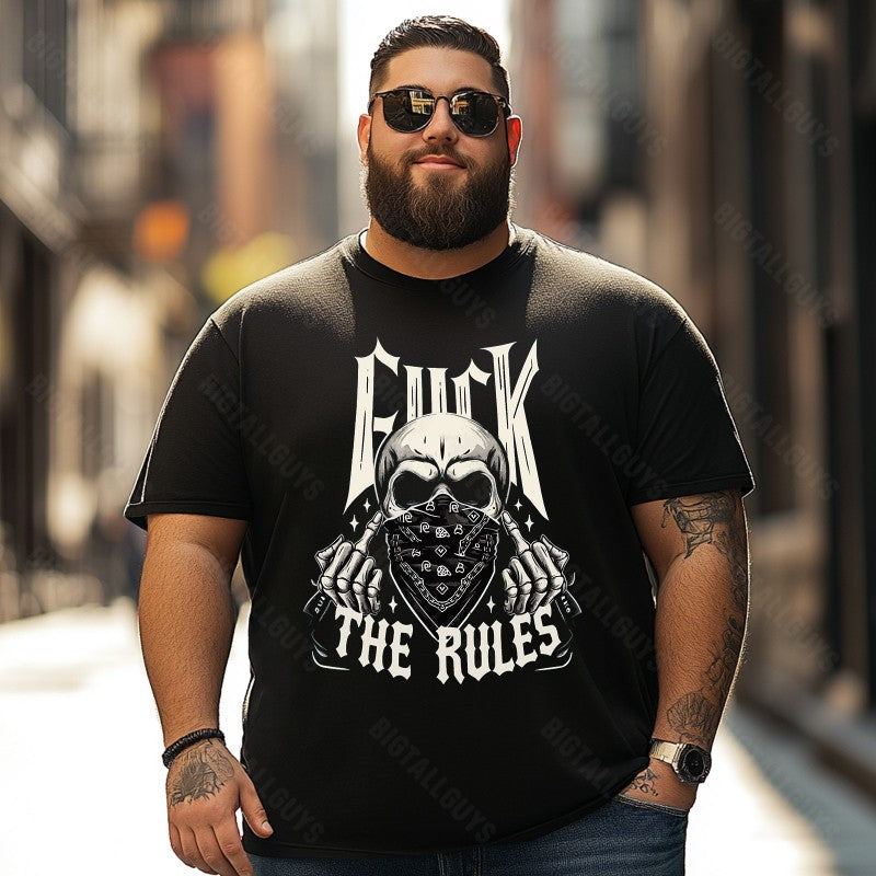 Skull Skeleton T0 5D2C 046 Men T Shirts Big and Tall Men Shirts Plus Size Short Sleeve Fashion Casual T Shirt Graphic Tee Shirts Tshirts