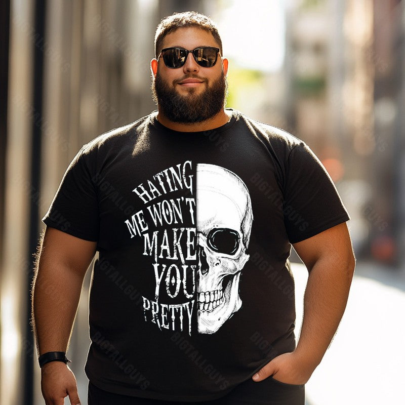 Skull Skeleton T0 5D2C 048 Men T Shirts Big and Tall Men Shirts Plus Size Short Sleeve Fashion Casual T Shirt Graphic Tee Shirts Tshirts