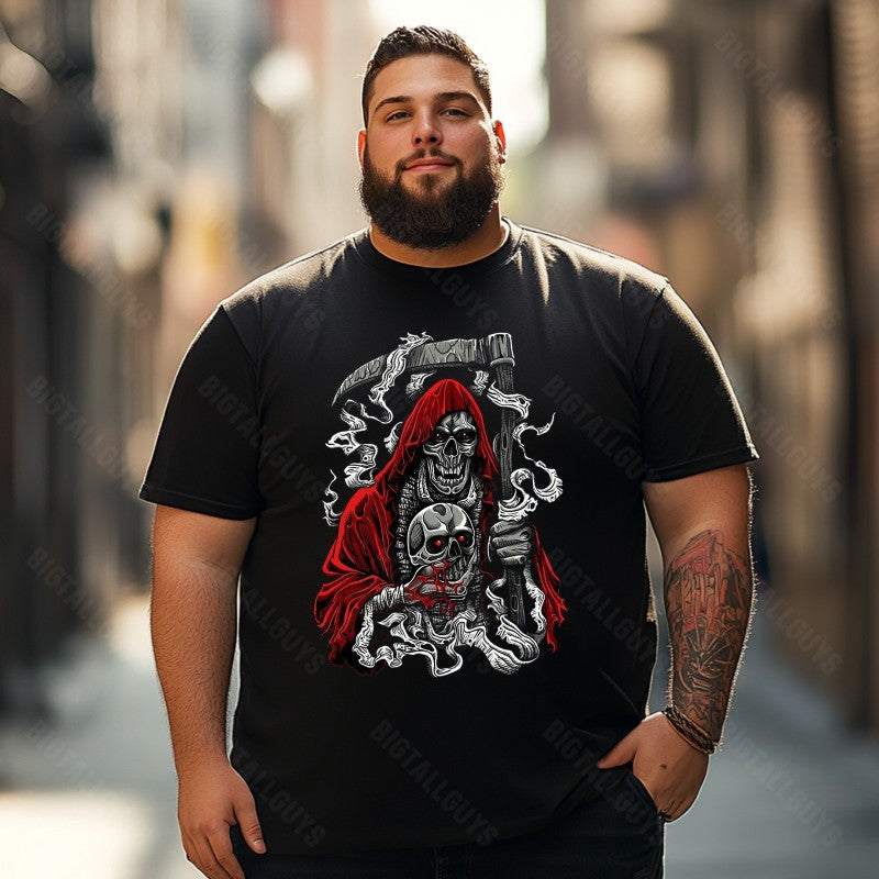 Skull Skeleton T0 5D2C 050 Men T Shirts Big and Tall Men Shirts Plus Size Short Sleeve Fashion Casual T Shirt Graphic Tee Shirts Tshirts