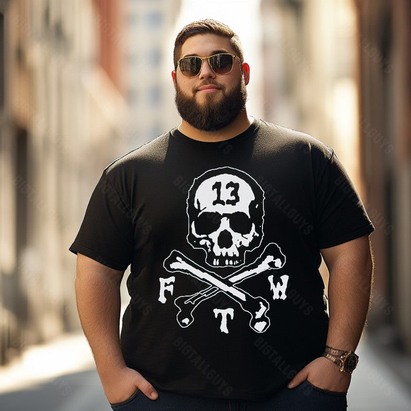 Skull Skeleton T0 5D2C 055 Men T Shirts Big and Tall Men Shirts Plus Size Short Sleeve Fashion Casual T Shirt Graphic Tee Shirts Tshirts