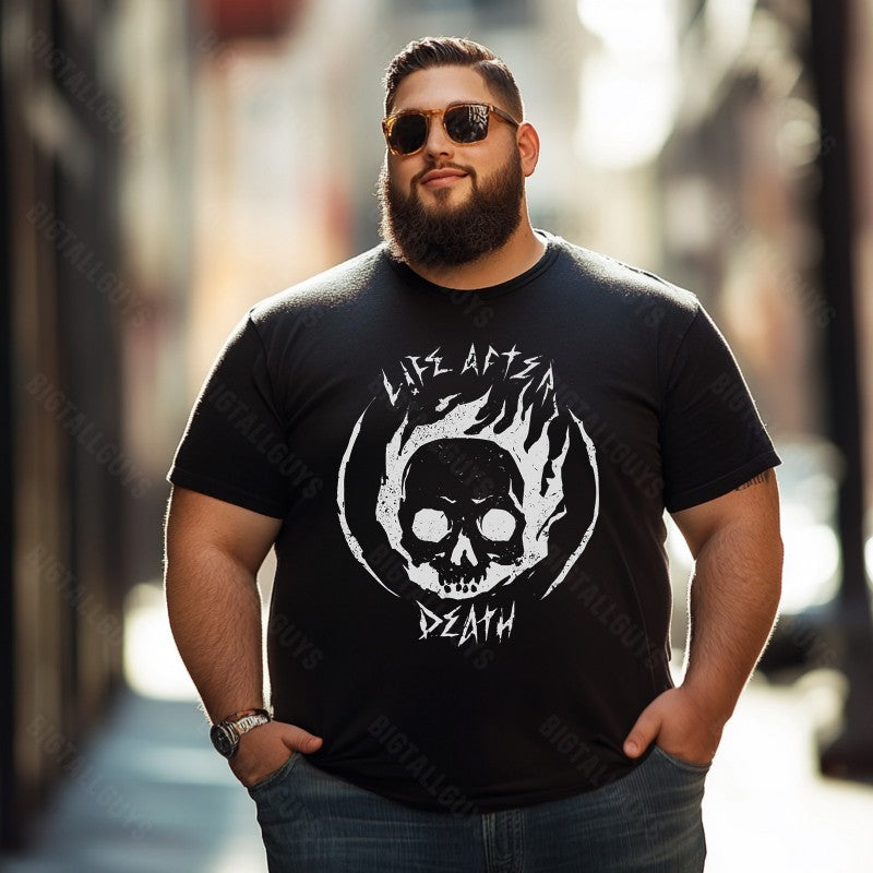 Skull Skeleton T0 5D2C 056 Men T Shirts Big and Tall Men Shirts Plus Size Short Sleeve Fashion Casual T Shirt Graphic Tee Shirts Tshirts