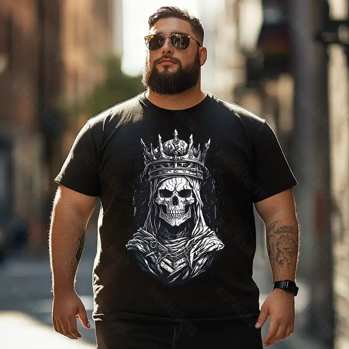 Skull Skeleton T0 5D2C 057 Men T Shirts Big and Tall Men Shirts Plus Size Short Sleeve Fashion Casual T Shirt Graphic Tee Shirts Tshirts
