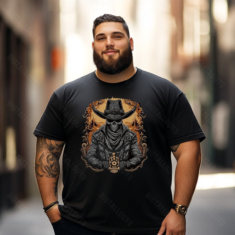 Skull Skeleton T0 5D2C 061 Men T Shirts Big and Tall Men Shirts Plus Size Short Sleeve Fashion Casual T Shirt Graphic Tee Shirts Tshirts