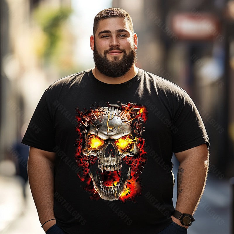 Skull Skeleton T0 5D2C 064 Men T Shirts Big and Tall Men Shirts Plus Size Short Sleeve Fashion Casual T Shirt Graphic Tee Shirts Tshirts