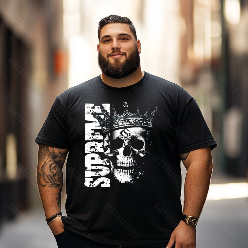 Skull Skeleton T0 5D2C 073 Men T Shirts Big and Tall Men Shirts Plus Size Short Sleeve Fashion Casual T Shirt Graphic Tee Shirts Tshirts