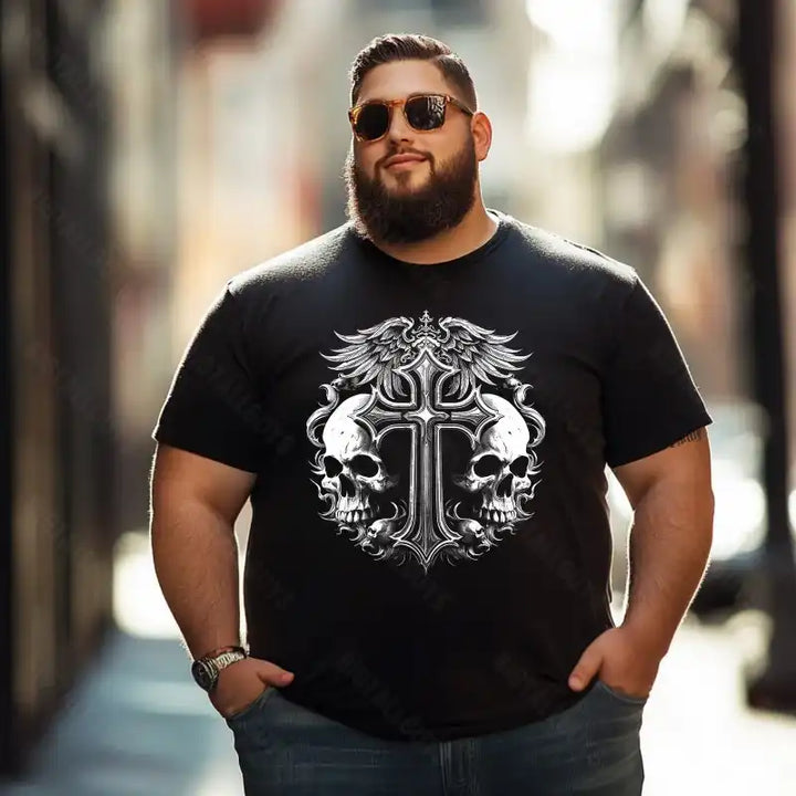 Skull Skeleton T0 5D2C 080 Men T Shirts Big and Tall Men Shirts Plus Size Short Sleeve Fashion Casual T Shirt Graphic Tee Shirts Tshirts