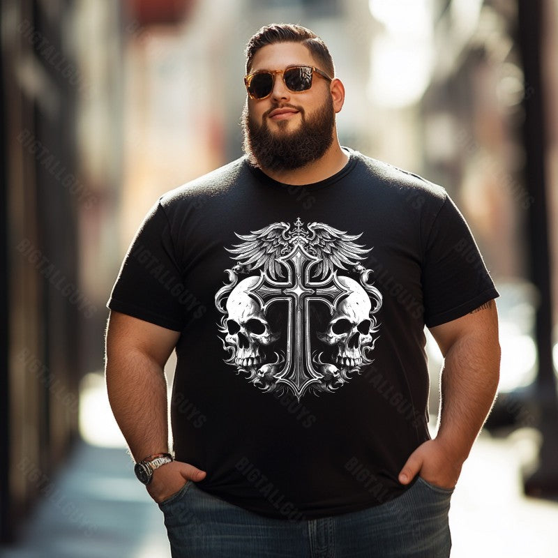 Skull Skeleton T0 5D2C 080 Men T Shirts Big and Tall Men Shirts Plus Size Short Sleeve Fashion Casual T Shirt Graphic Tee Shirts Tshirts