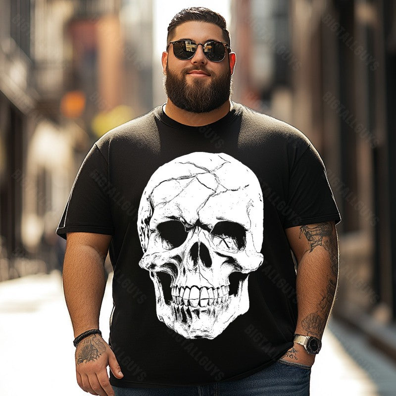 Skull Skeleton T0 5D2C 082 Men T Shirts Big and Tall Men Shirts Plus Size Short Sleeve Fashion Casual T Shirt Graphic Tee Shirts Tshirts