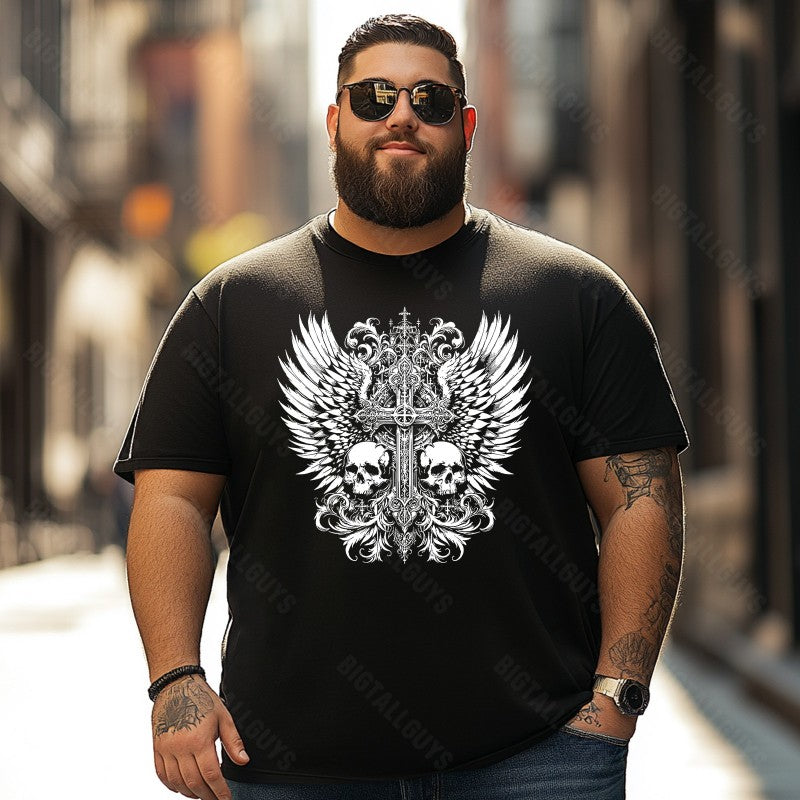 Skull Skeleton T0 5D2C 094 Men T Shirts Big and Tall Men Shirts Plus Size Short Sleeve Fashion Casual T Shirt Graphic Tee Shirts Tshirts