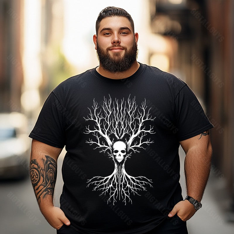 Skull Skeleton T0 5D2C 095 Men T Shirts Big and Tall Men Shirts Plus Size Short Sleeve Fashion Casual T Shirt Graphic Tee Shirts Tshirts