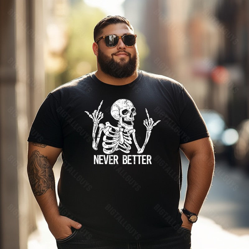 Skull Skeleton T0 5D2C 101 Men T Shirts Big and Tall Men Shirts Plus Size Short Sleeve Fashion Casual T Shirt Graphic Tee Shirts Tshirts