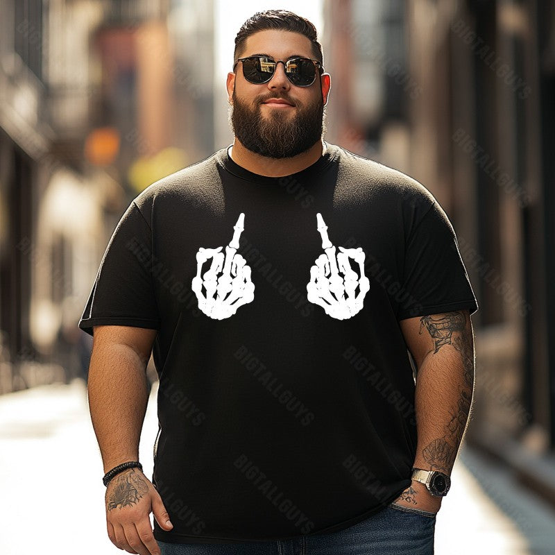 Skull Skeleton T0 5D2C 106 Men T Shirts Big and Tall Men Shirts Plus Size Short Sleeve Fashion Casual T Shirt Graphic Tee Shirts Tshirts