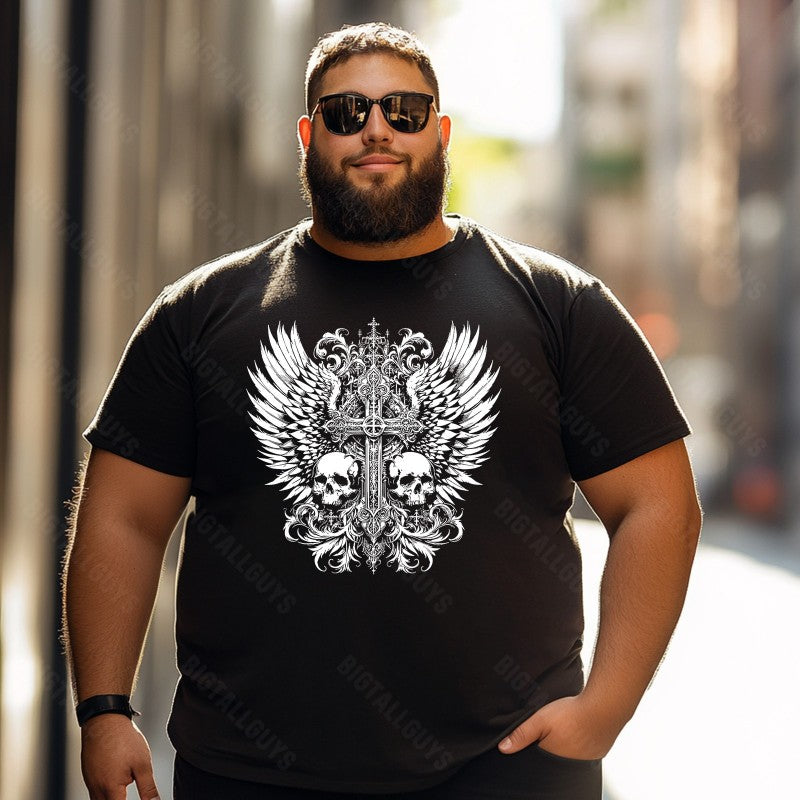 Skull Skeleton T0 5D2C 108 Men T Shirts Big and Tall Men Shirts Plus Size Short Sleeve Fashion Casual T Shirt Graphic Tee Shirts Tshirts