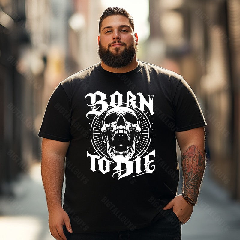 Skull Skeleton T0 5D2C 110 Men T Shirts Big and Tall Men Shirts Plus Size Short Sleeve Fashion Casual T Shirt Graphic Tee Shirts Tshirts