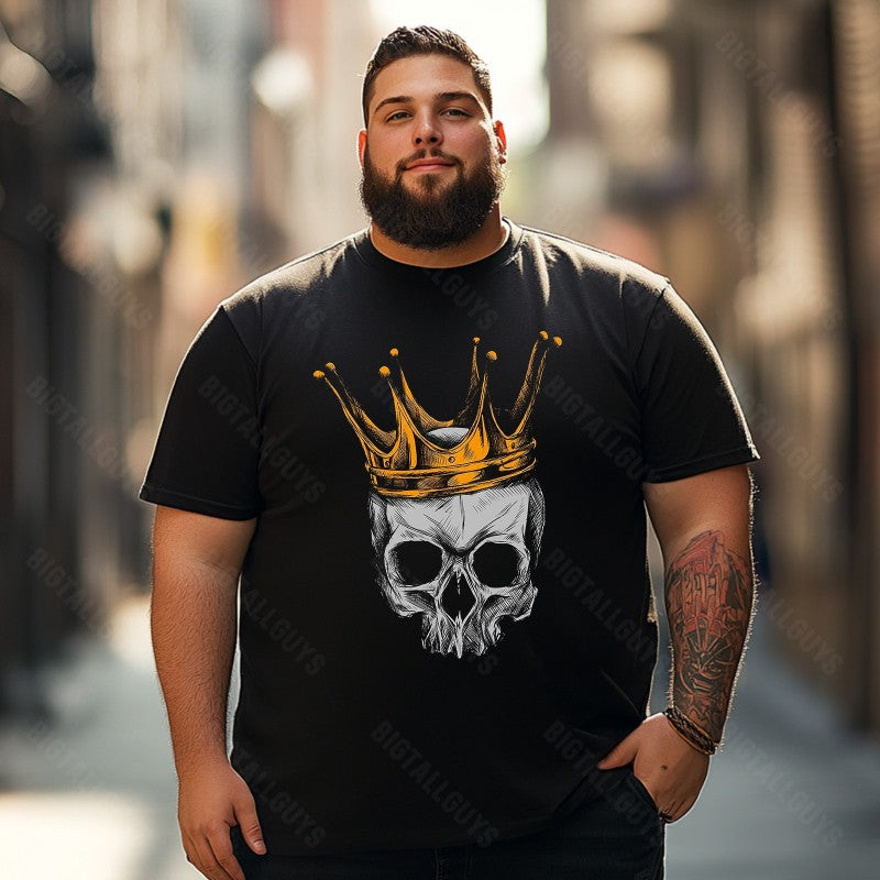 Skull Skeleton T0 5D2C 122 Men T Shirts Big and Tall Men Shirts Plus Size Short Sleeve Fashion Casual T Shirt Graphic Tee Shirts Tshirts