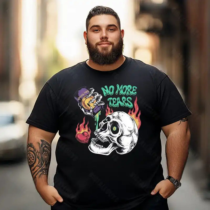 Skull Skeleton T0 5D2C 131 Men T Shirts Big and Tall Men Shirts Plus Size Short Sleeve Fashion Casual T Shirt Graphic Tee Shirts Tshirts