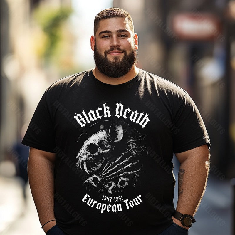 Skull Skeleton T0 5D2C 136 Men T Shirts Big and Tall Men Shirts Plus Size Short Sleeve Fashion Casual T Shirt Graphic Tee Shirts Tshirts