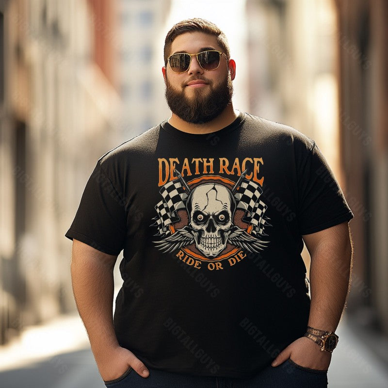 Skull Skeleton T0 5D2C 139 Men T Shirts Big and Tall Men Shirts Plus Size Short Sleeve Fashion Casual T Shirt Graphic Tee Shirts Tshirts