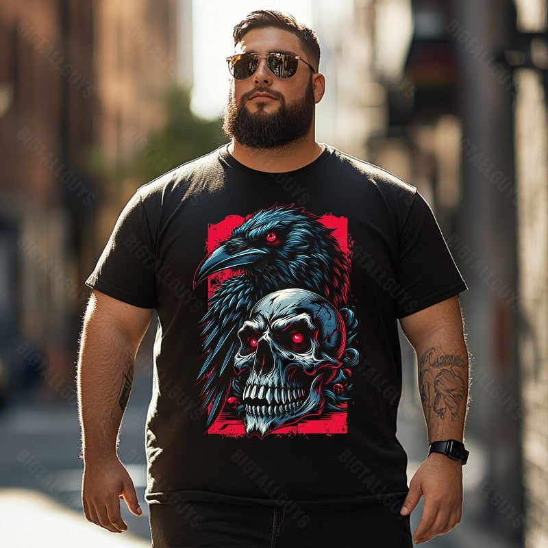 Skull Skeleton T0 5D2C 141 Men T Shirts Big and Tall Men Shirts Plus Size Short Sleeve Fashion Casual T Shirt Graphic Tee Shirts Tshirts