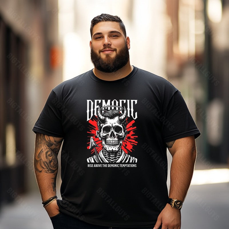 Skull Skeleton T0 5D2C 145 Men T Shirts Big and Tall Men Shirts Plus Size Short Sleeve Fashion Casual T Shirt Graphic Tee Shirts Tshirts