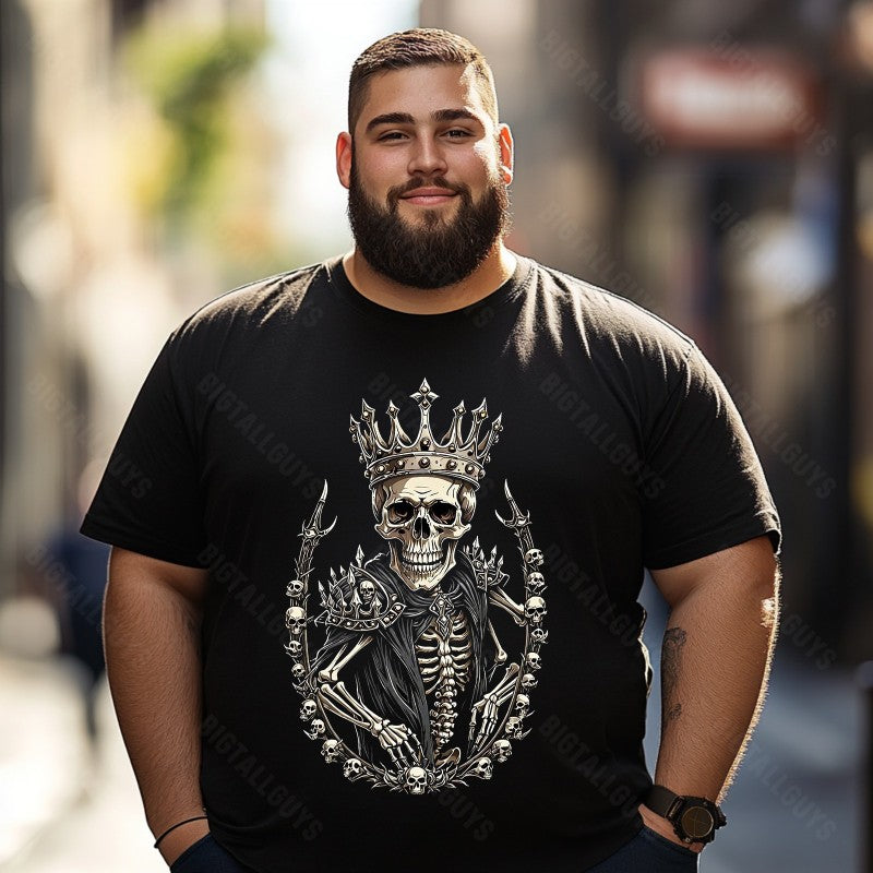 Skull Skeleton T0 5D2C 148 Men T Shirts Big and Tall Men Shirts Plus Size Short Sleeve Fashion Casual T Shirt Graphic Tee Shirts Tshirts