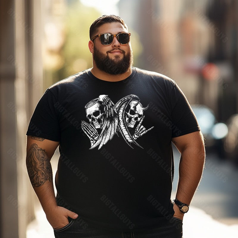 Skull Skeleton T0 5D2C 149 Men T Shirts Big and Tall Men Shirts Plus Size Short Sleeve Fashion Casual T Shirt Graphic Tee Shirts Tshirts