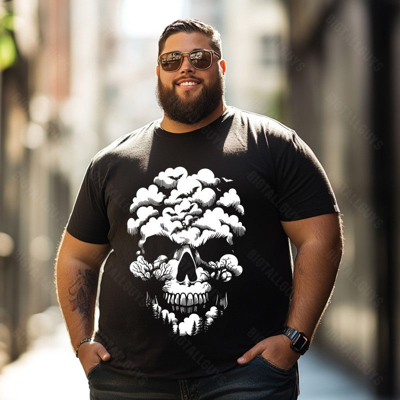 Skull Skeleton T0 5D2C 150 Men T Shirts Big and Tall Men Shirts Plus Size Short Sleeve Fashion Casual T Shirt Graphic Tee Shirts Tshirts