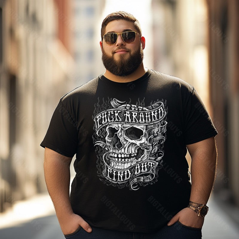 Skull Skeleton T0 5D2C 151 Men T Shirts Big and Tall Men Shirts Plus Size Short Sleeve Fashion Casual T Shirt Graphic Tee Shirts Tshirts