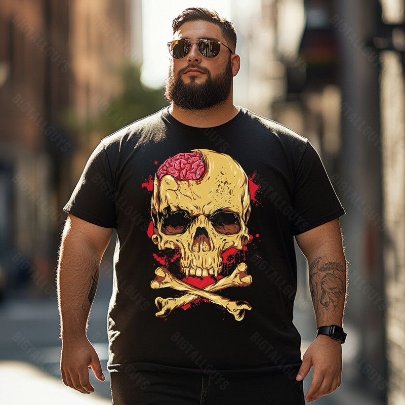 Skull Skeleton T0 5D2C 153 Men T Shirts Big and Tall Men Shirts Plus Size Short Sleeve Fashion Casual T Shirt Graphic Tee Shirts Tshirts