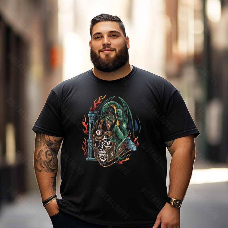 Skull Skeleton T0 5D2C 157 Men T Shirts Big and Tall Men Shirts Plus Size Short Sleeve Fashion Casual T Shirt Graphic Tee Shirts Tshirts