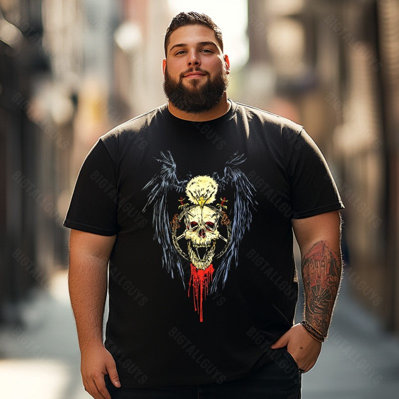 Skull Skeleton T0 5D2E 001 Men T Shirts Big and Tall Men Shirts Plus Size Short Sleeve Fashion Casual T Shirt Graphic Tee Shirts Tshirts