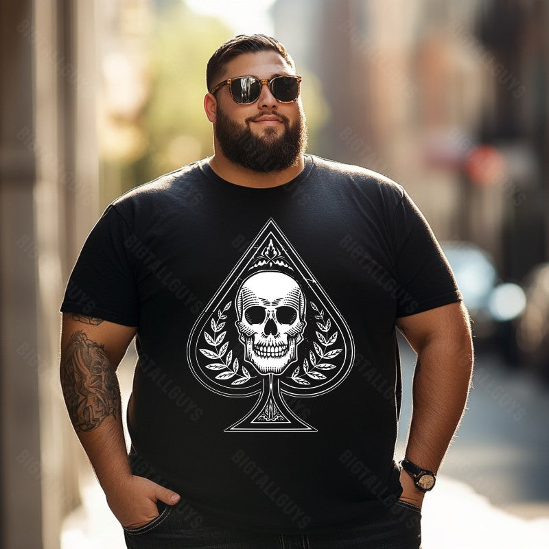 Skull Skeleton T0 5D2E 004 Men T Shirts Big and Tall Men Shirts Plus Size Short Sleeve Fashion Casual T Shirt Graphic Tee Shirts Tshirts