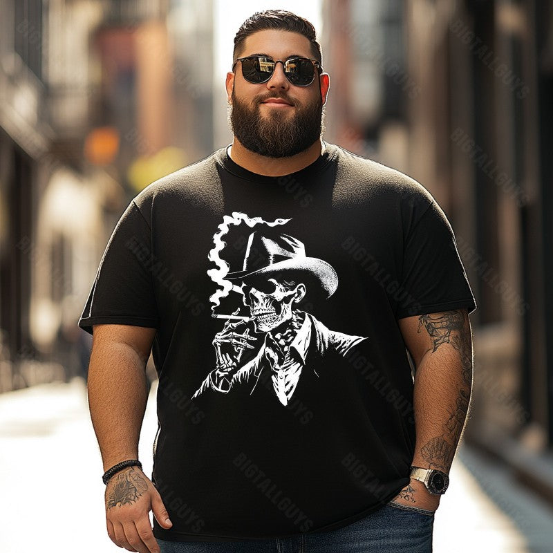 Skull Skeleton T0 5D2E 009 Men T Shirts Big and Tall Men Shirts Plus Size Short Sleeve Fashion Casual T Shirt Graphic Tee Shirts Tshirts