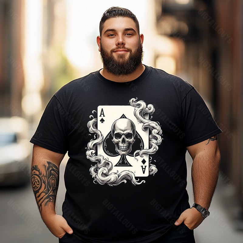 Skull Skeleton T0 5D2E 010 Men T Shirts Big and Tall Men Shirts Plus Size Short Sleeve Fashion Casual T Shirt Graphic Tee Shirts Tshirts